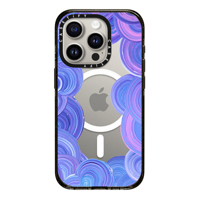 Katie Over x CASETiFY iPhone 15 Pro ケース ブラック インパクトケース MagSafe対応 Candy Swirl