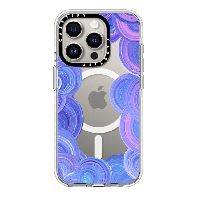 Katie Over x CASETiFY iPhone 15 Pro ケース クリア クリア ケース MagSafe対応 Candy Swirl