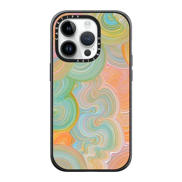 Katie Over x CASETiFY iPhone 14 Pro ケース マットブラック インパクトケース MagSafe対応 Solar