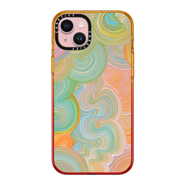 Katie Over x CASETiFY iPhone 15 Plus ケース Rainbow,Pattern Peach Haze インパクトケース Solar Father's Day Katie Over x CASETiFY iPhone 15 Plus ケース Rainbow,Pattern Peach Haze インパクトケース Solar Father's Day