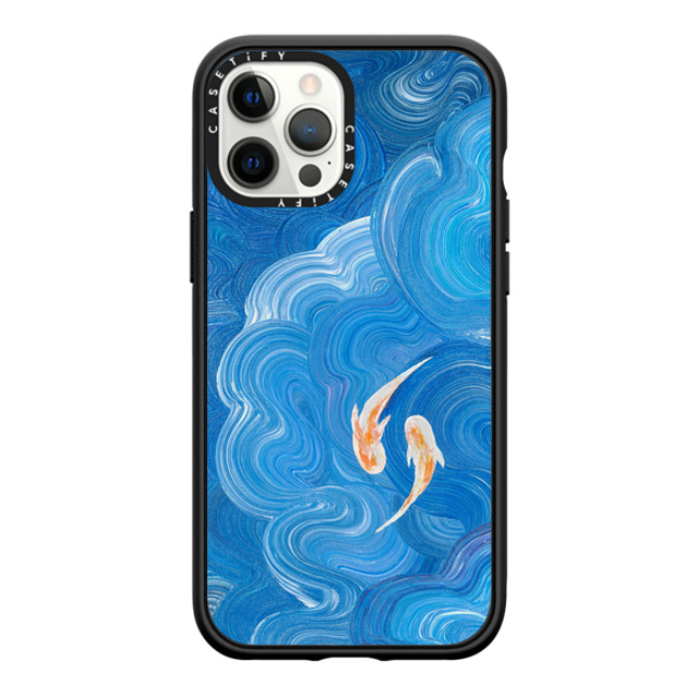 Katie Over x CASETiFY iPhone 12 Pro Max Case Summer,Animal Matte Black Impact Case Two Little Koi Father's Day Katie Over x CASETiFY iPhone 12 Pro Max Case Summer,Animal Matte Black Impact Case Two Little Koi Father's Day