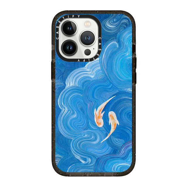 Katie Over x CASETiFY iPhone 13 Pro ケース Summer,Animal ブラック インパクトケース MagSafe対応 Two Little Koi Father's Day Katie Over x CASETiFY iPhone 13 Pro ケース Summer,Animal ブラック インパクトケース MagSafe対応 Two Little Koi Father's Day