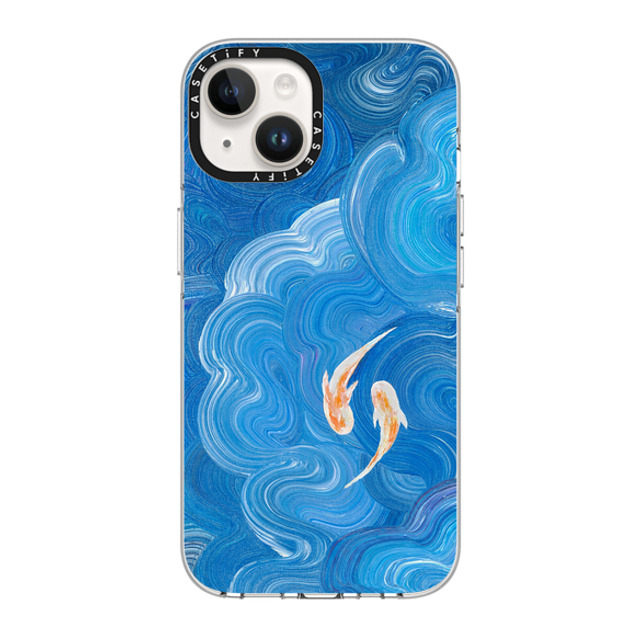 Katie Over x CASETiFY iPhone 14 ケース クリア クリア ケース MagSafe対応 Two Little Koi