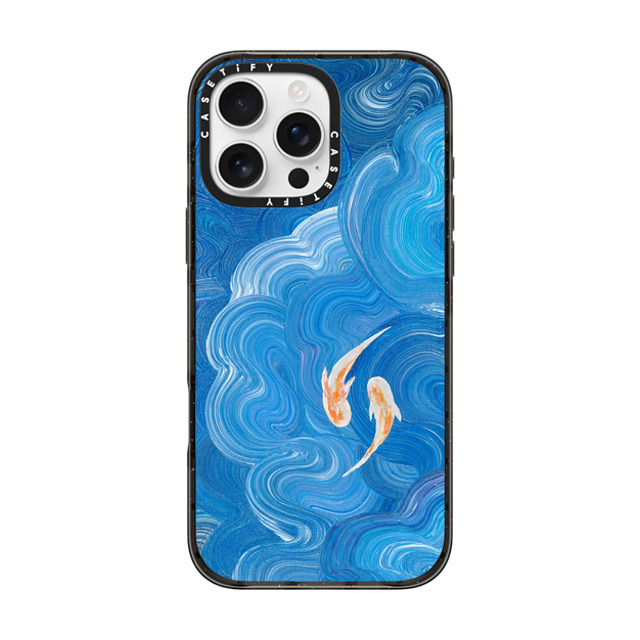 Katie Over x CASETiFY iPhone 16 Pro Max ケース ブラック インパクトケース MagSafe対応 Two Little Koi