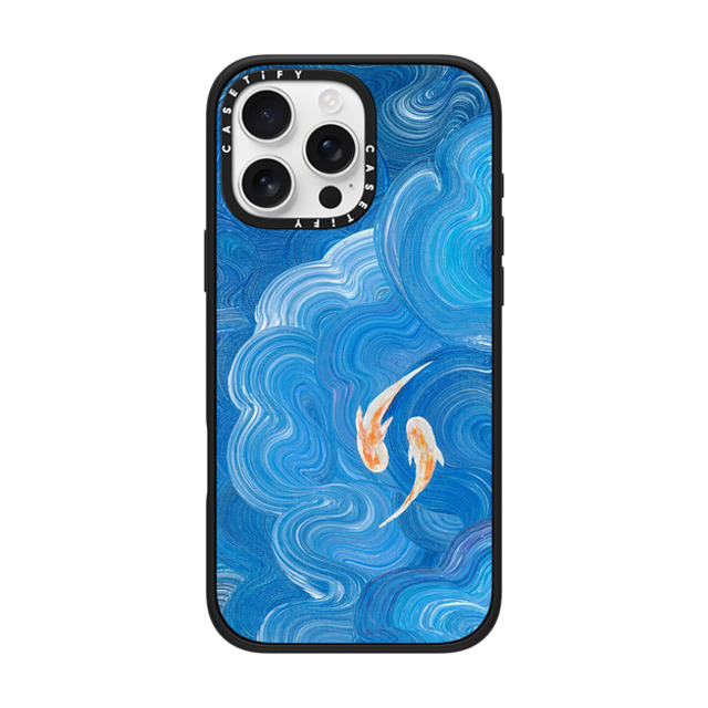 Katie Over x CASETiFY iPhone 16 Pro Max ケース マットブラック インパクトケース MagSafe対応 Two Little Koi