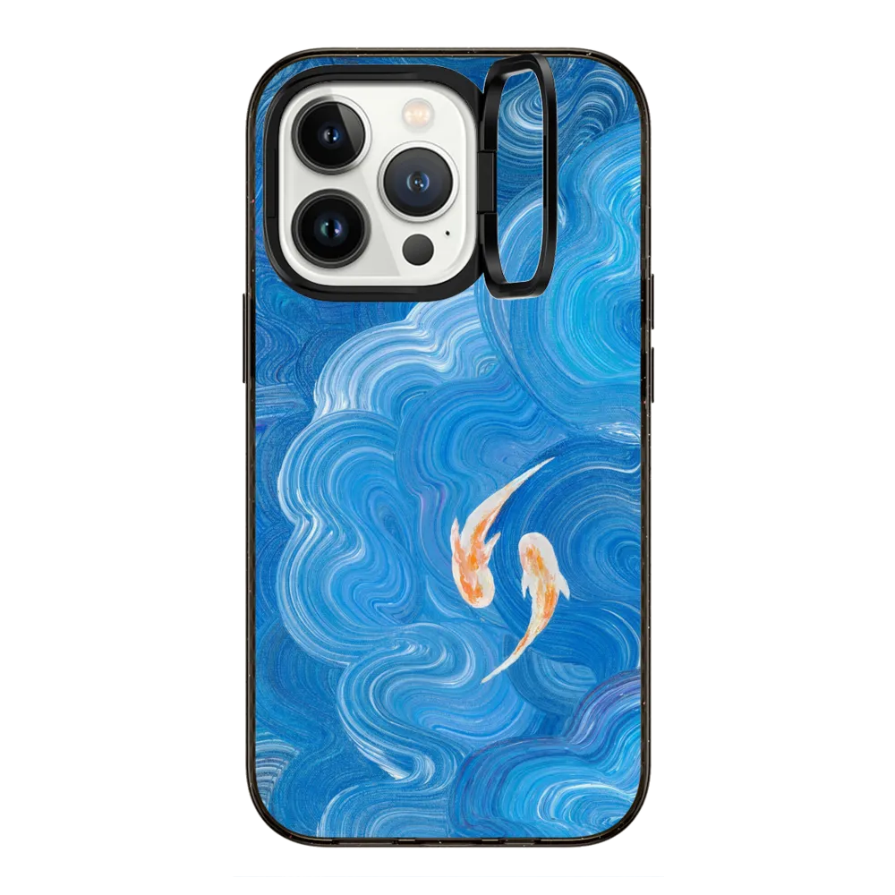 Impact Ring Stand iPhone 16 Pro Max Case MagSafe Compatible - Two Little Koi