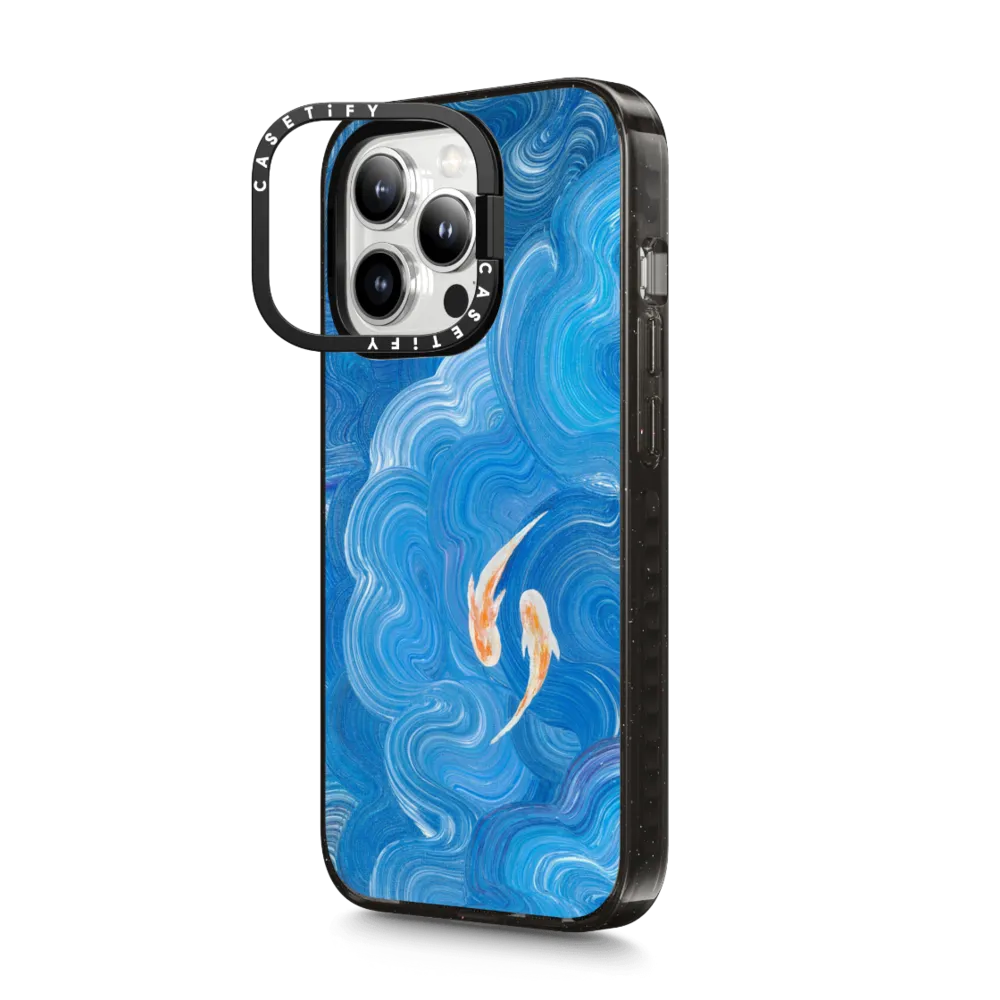 Impact Ring Stand iPhone 16 Pro Max Case MagSafe Compatible - Two Little Koi
