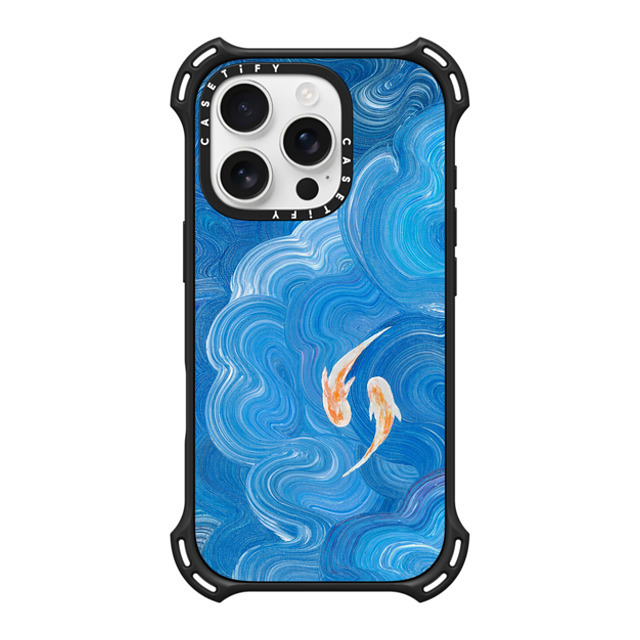Katie Over x CASETiFY iPhone 16 Pro Case Matte Black バウンスケース Two Little Koi Katie Over x CASETiFY iPhone 16 Pro Case Matte Black バウンスケース Two Little Koi