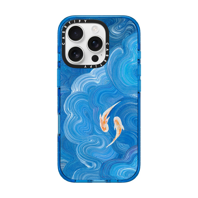 Katie Over x CASETiFY iPhone 16 Pro ケース スカイブルー インパクトケース MagSafe対応 Two Little Koi