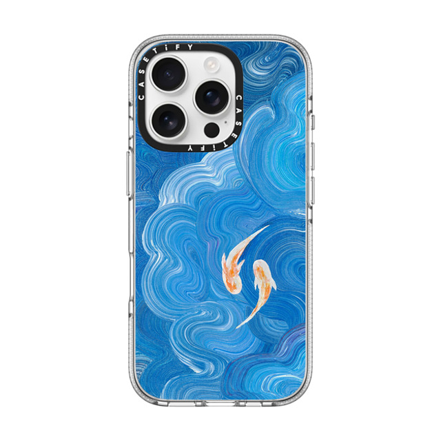 Katie Over x CASETiFY iPhone 16 Pro ケース クリア クリア ケース MagSafe対応 Two Little Koi