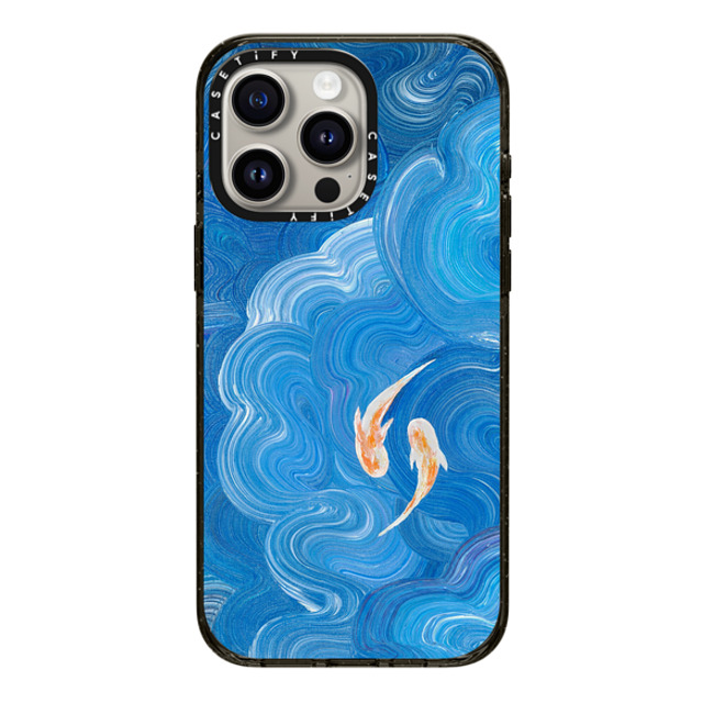 Katie Over x CASETiFY iPhone 15 Pro Max ケース ブラック インパクトケース Two Little Koi