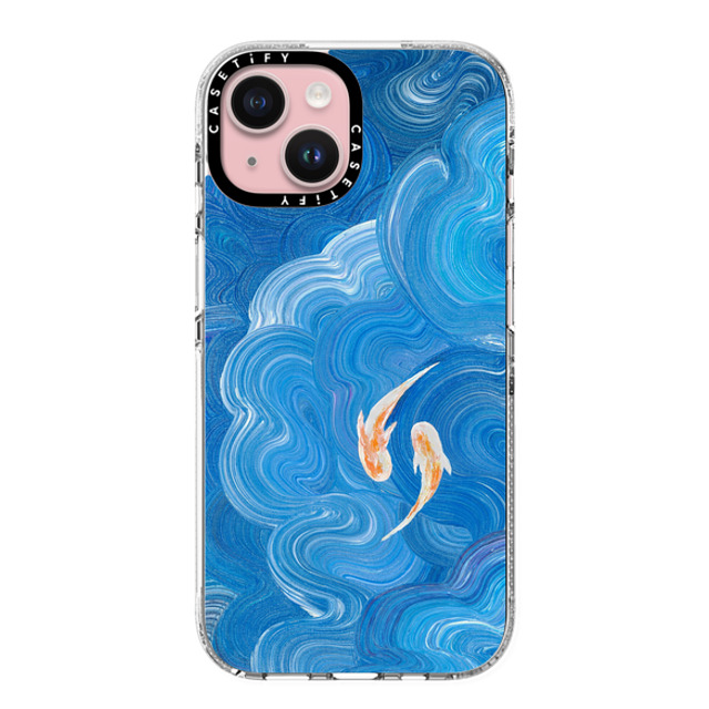 Katie Over x CASETiFY iPhone 15 ケース クリア クリア ケース MagSafe対応 Two Little Koi