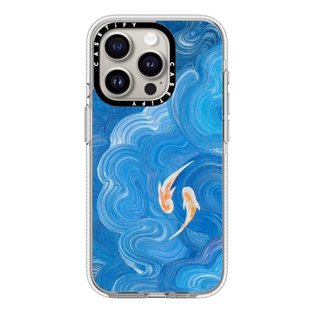 Katie Over x CASETiFY iPhone 15 Pro ケース クリア クリア ケース MagSafe対応 Two Little Koi