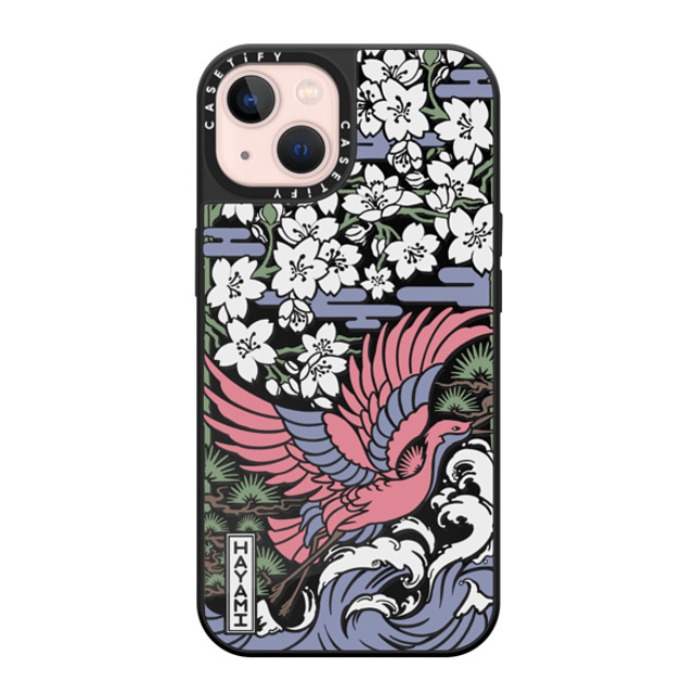 CASETiFY iPhone 13 Case Black on Black ミラーケース MagSafe対応 Floral フローラル Hayami Tsuru Mother's Day CASETiFY iPhone 13 Case Black on Black ミラーケース MagSafe対応 Floral フローラル Hayami Tsuru Mother's Day