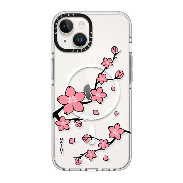 CASETiFY iPhone 14 Case Clear Clear Case MagSafe Compatible フローラル Hayami Sakura CASETiFY iPhone 14 Case Clear Clear Case MagSafe Compatible フローラル Hayami Sakura