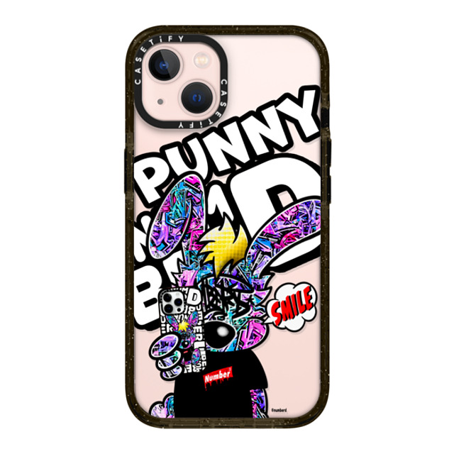 Number D x CASETiFY iPhone 13 ケース ブラック インパクトケース SMILE!! Punny PG by numberd