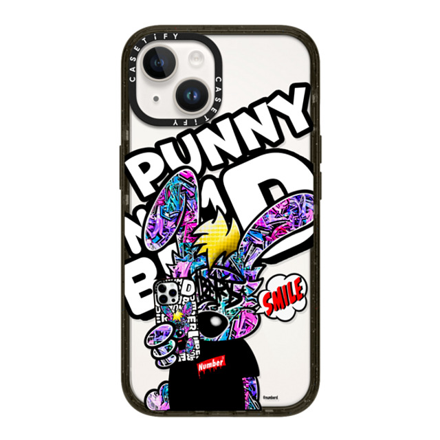 Number D x CASETiFY iPhone 14 ケース ブラック インパクトケース SMILE!! Punny PG by numberd