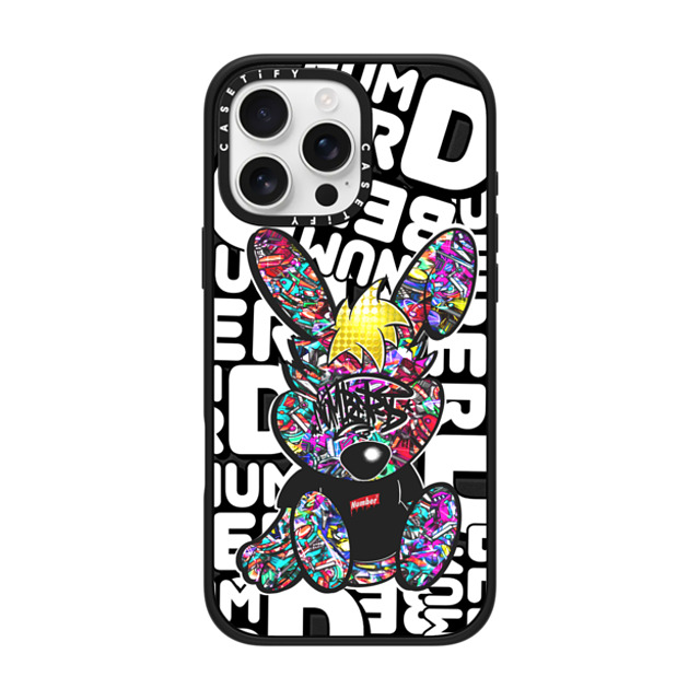 Number D x CASETiFY iPhone 16 Pro Max Case Bunny,Pop Art Matte Black Impact Case MagSafe Compatible Punny Jewerly Father's Day Number D x CASETiFY iPhone 16 Pro Max Case Bunny,Pop Art Matte Black Impact Case MagSafe Compatible Punny Jewerly Father's Day