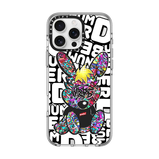 Number D x CASETiFY iPhone 16 Pro Max ケース Bunny,Pop Art クリア クリア ケース MagSafe対応 Punny Jewerly Father's Day Number D x CASETiFY iPhone 16 Pro Max ケース Bunny,Pop Art クリア クリア ケース MagSafe対応 Punny Jewerly Father's Day