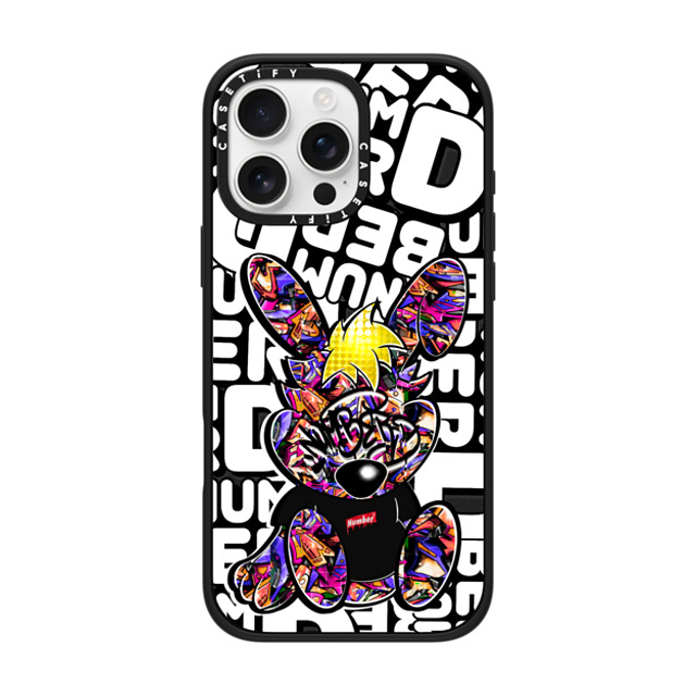 Number D x CASETiFY iPhone 16 Pro Max Case Bunny,Street Art Matte Black Impact Case MagSafe Compatible Punny Orange & Berry Father's Day Number D x CASETiFY iPhone 16 Pro Max Case Bunny,Street Art Matte Black Impact Case MagSafe Compatible Punny Orange & Berry Father's Day