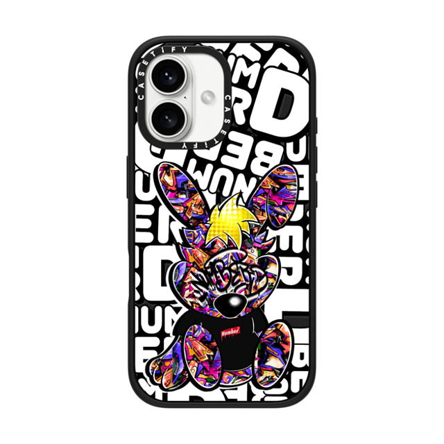 Number D x CASETiFY iPhone 16 Case Bunny,Street Art Matte Black Impact Case MagSafe Compatible Punny Orange & Berry Father's Day Number D x CASETiFY iPhone 16 Case Bunny,Street Art Matte Black Impact Case MagSafe Compatible Punny Orange & Berry Father's Day
