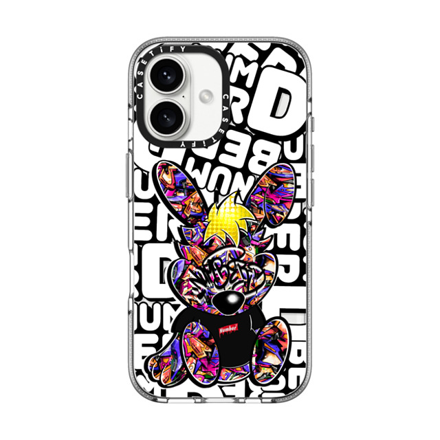 Number D x CASETiFY iPhone 16 Case Bunny,Street Art Clear Clear Case MagSafe Compatible Punny Orange & Berry Father's Day Number D x CASETiFY iPhone 16 Case Bunny,Street Art Clear Clear Case MagSafe Compatible Punny Orange & Berry Father's Day