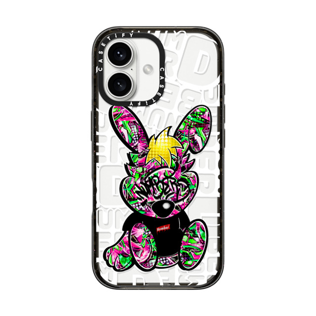 Number D x CASETiFY iPhone 16 Case Bunny,Street Art Black Impact Case Punny Strawberry Field Mother's Day Number D x CASETiFY iPhone 16 Case Bunny,Street Art Black Impact Case Punny Strawberry Field Mother's Day