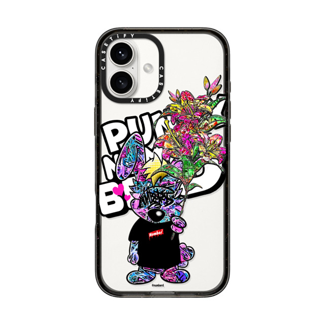 Number D x CASETiFY iPhone 16 Plus Case Black Impact Case Lily Punny PG by numberd Number D x CASETiFY iPhone 16 Plus Case Black Impact Case Lily Punny PG by numberd
