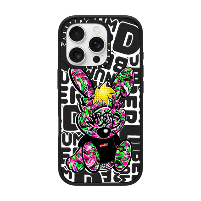 Number D x CASETiFY iPhone 16 Pro Case Bunny,Street Art Matte Black Impact Case MagSafe Compatible Punny Strawberry Field Father's Day Number D x CASETiFY iPhone 16 Pro Case Bunny,Street Art Matte Black Impact Case MagSafe Compatible Punny Strawberry Field Father's Day