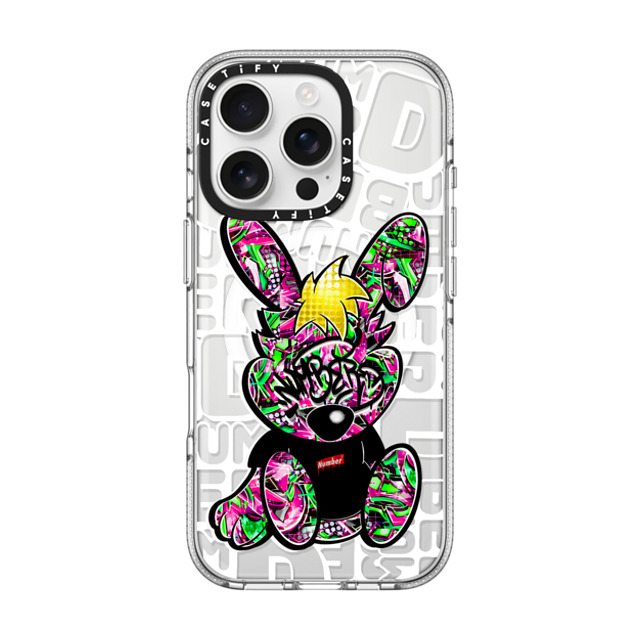 Number D x CASETiFY iPhone 16 Pro Case Bunny,Street Art Clear Clear Case MagSafe Compatible Punny Strawberry Field Father's Day Number D x CASETiFY iPhone 16 Pro Case Bunny,Street Art Clear Clear Case MagSafe Compatible Punny Strawberry Field Father's Day