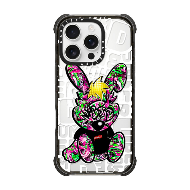 Number D x CASETiFY iPhone 16 Pro Case Bunny,Street Art Black ウルトラ インパクトケース MagSafe 対応 Punny Strawberry Field Father's Day Number D x CASETiFY iPhone 16 Pro Case Bunny,Street Art Black ウルトラ インパクトケース MagSafe 対応 Punny Strawberry Field Father's Day