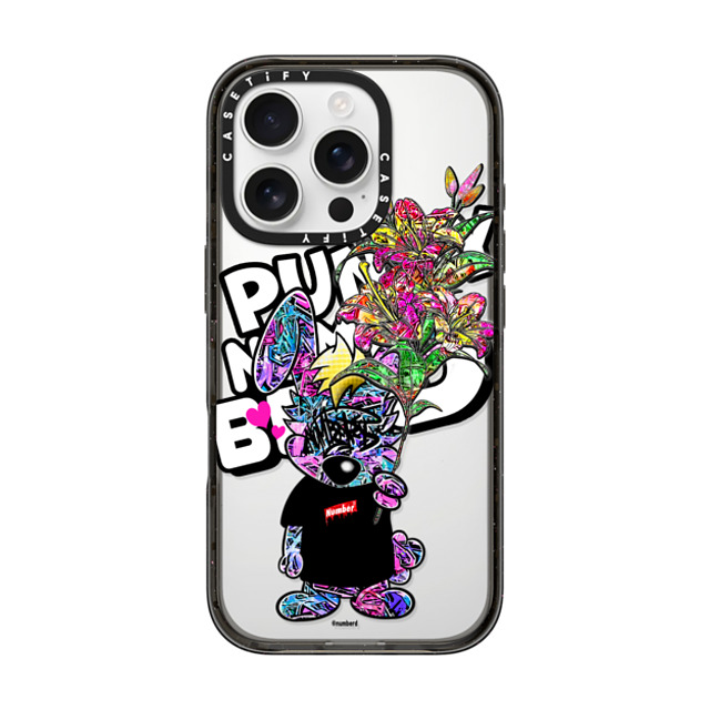 Number D x CASETiFY iPhone 16 Pro ケース Bunny,Pop Art ブラック インパクトケース Lily Punny PG by numberd Back to School Number D x CASETiFY iPhone 16 Pro ケース Bunny,Pop Art ブラック インパクトケース Lily Punny PG by numberd Back to School