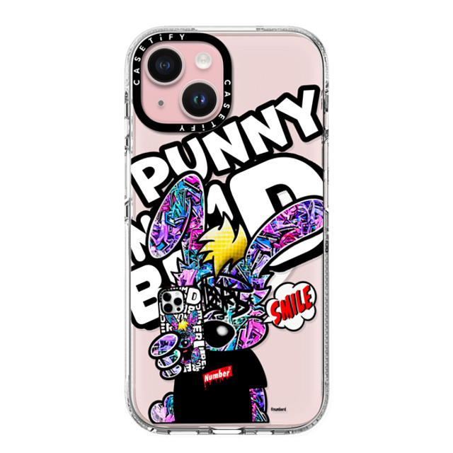 Number D x CASETiFY iPhone 15 ケース クリア クリア ケース MagSafe対応 SMILE!! Punny PG by numberd