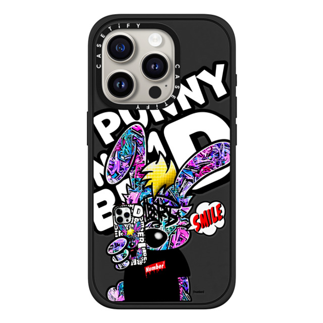 Number D x CASETiFY iPhone 15 Pro ケース マットブラック インパクトケース MagSafe対応 SMILE!! Punny PG by numberd