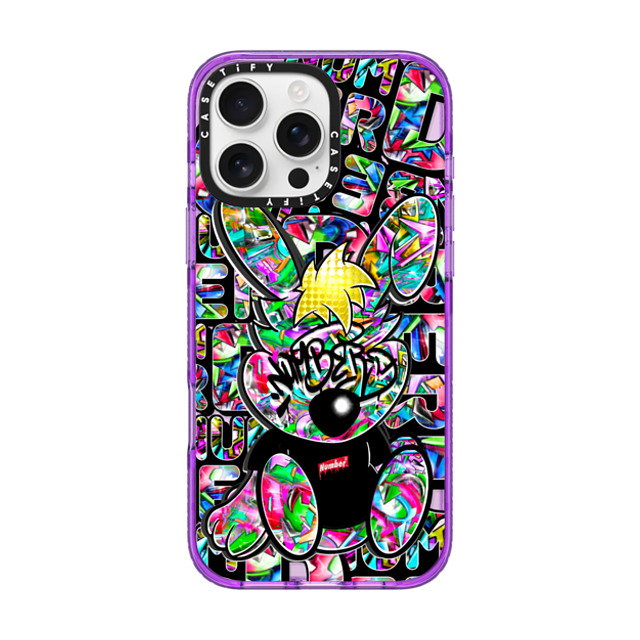 Number D x CASETiFY iPhone 16 Pro Max Case パープル Impact Case MagSafe Compatible Punny_Tropical Fruits & Flower Number D x CASETiFY iPhone 16 Pro Max Case パープル Impact Case MagSafe Compatible Punny_Tropical Fruits & Flower