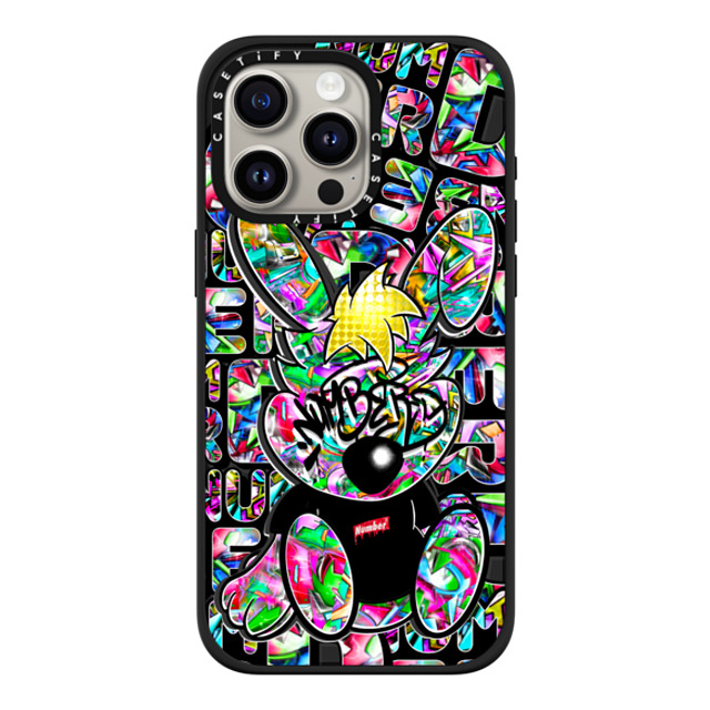 Number D x CASETiFY iPhone 15 Pro Max ケース マットブラック インパクトケース MagSafe対応 Punny_Tropical Fruits & Flower