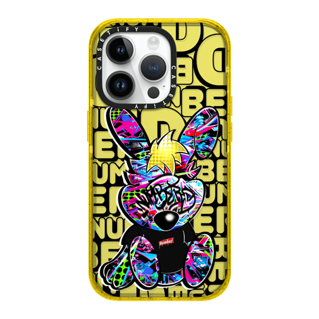 Number D x CASETiFY iPhone 14 Pro Case Bunny,Animal イエロー Impact Case Punny SD Father's Day Number D x CASETiFY iPhone 14 Pro Case Bunny,Animal イエロー Impact Case Punny SD Father's Day