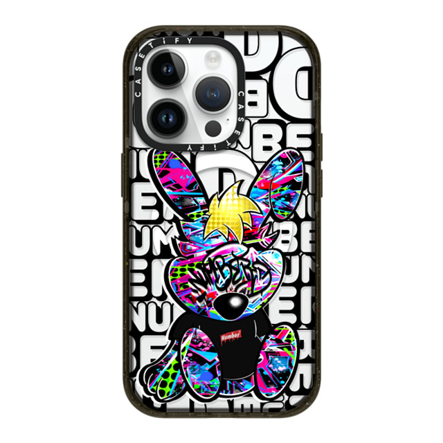 Number D x CASETiFY iPhone 14 Pro ケース ブラック インパクトケース MagSafe対応 Punny SD