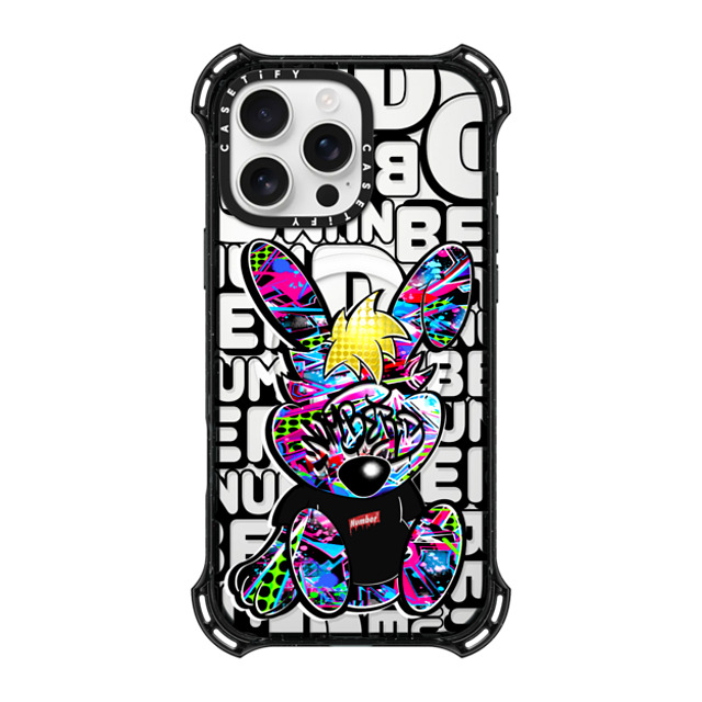 Number D x CASETiFY iPhone 16 Pro Max ケース ブラック バウンスケース Punny SD