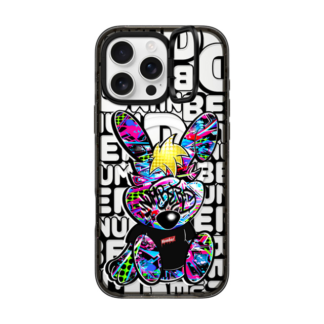 Number D x CASETiFY iPhone 16 Pro Max ケース ブラック インパクトリングスタンドケース MagSafe対応 Punny SD