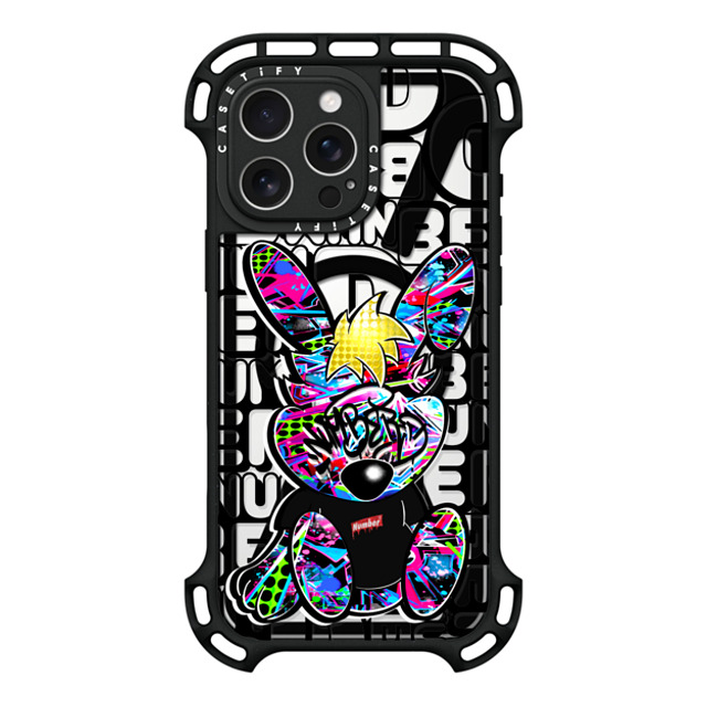 Number D x CASETiFY iPhone 16 Pro Max ケース ブラック ウルトラ バウンスケース MagSafe対応 Punny SD