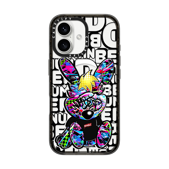 Number D x CASETiFY iPhone 16 ケース ブラック インパクトケース MagSafe対応 Punny SD