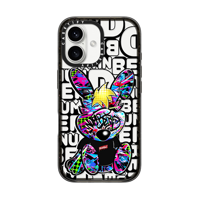 Number D x CASETiFY iPhone 16 ケース ブラック インパクトケース Punny SD