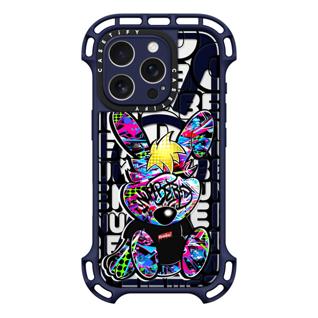 Number D x CASETiFY iPhone 16 Pro ケース インディゴ ウルトラ バウンスケース MagSafe対応 Punny SD