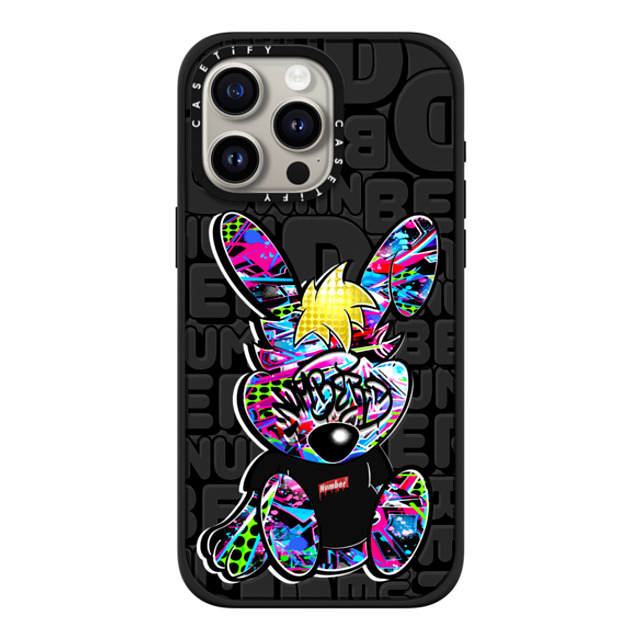 Number D x CASETiFY iPhone 15 Pro Max ケース マットブラック インパクトケース MagSafe対応 Punny SD