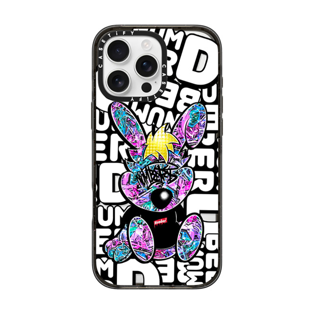 Number D x CASETiFY iPhone 16 Pro Max ケース ブラック インパクトケース MagSafe対応 Punny-Peach Grapes