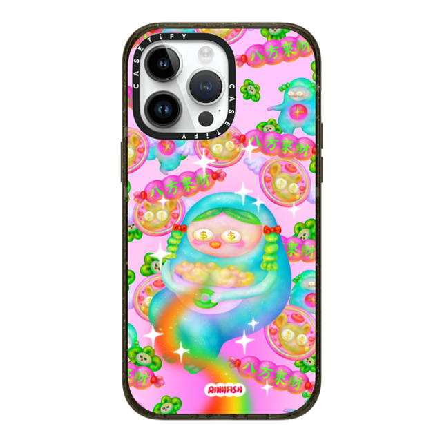 Riniifish x CASETiFY iPhone 14 Pro Max ケース ブラック インパクトケース MagSafe対応 Fortune from All Direction