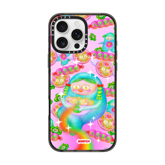 Riniifish x CASETiFY iPhone 16 Pro Max ケース ブラック インパクトケース MagSafe対応 Fortune from All Direction