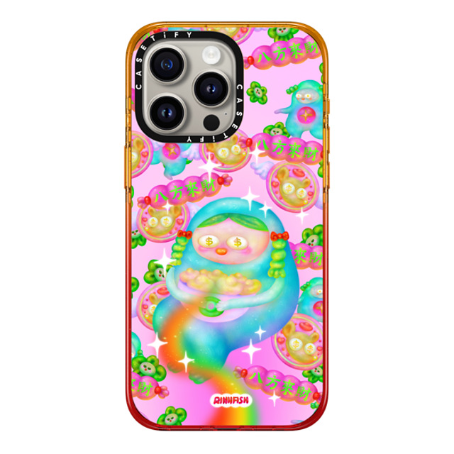 Riniifish x CASETiFY iPhone 15 Pro Max ケース Peach Haze インパクトケース MagSafe対応 Fortune from All Direction