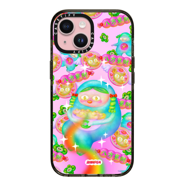 Riniifish x CASETiFY iPhone 15 ケース ブラック インパクトケース MagSafe対応 Fortune from All Direction